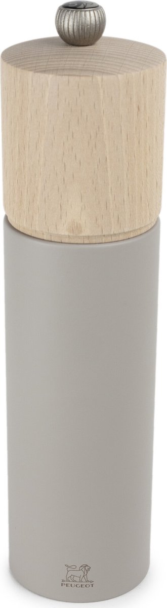 Peugeot handmatige beukenhouten zoutmolen - kiezelgrijs, 21 cm