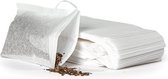 Ecorare® - Theezakjes voor losse thee - Lege theezakjes - 100 stuks - 5x7 cm - doorzichtig