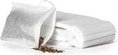Ecorare - Theezakjes voor losse thee - 100 stuks - 5x7 cm - Doorzichtig & Biologisch afbreekbaar