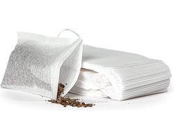 Ecorare - Theezakjes voor losse thee - 100 stuks - 5x7 cm - Doorzichtig & Biologisch afbreekbaar