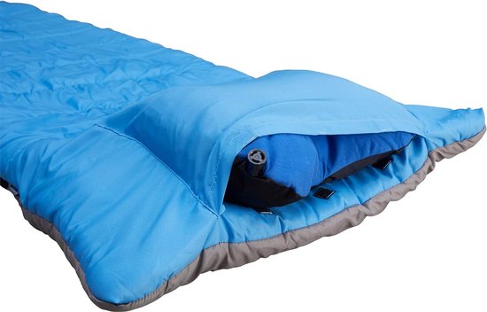 Campingbed-oplegger - zachte en goed isolerende veldbed-topper met polyestervulling, tas voor kussens, aan beide zijden bruikbaar (blauw of grijs) van Ohuhu — afbeelding 4