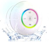 QProductz Douchespeaker - Douche Radio met Bluetooth - Waterdichte Speaker - Ingebouwde Microfoon - Met Zuignap - Wit - Oplaadbaar