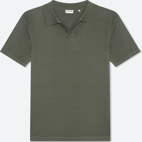 Solution Clothing Purdy - Casual Poloshirt - Regular Fit - Knoopsluiting - Volwassenen - Heren - Mannen - Groen - M