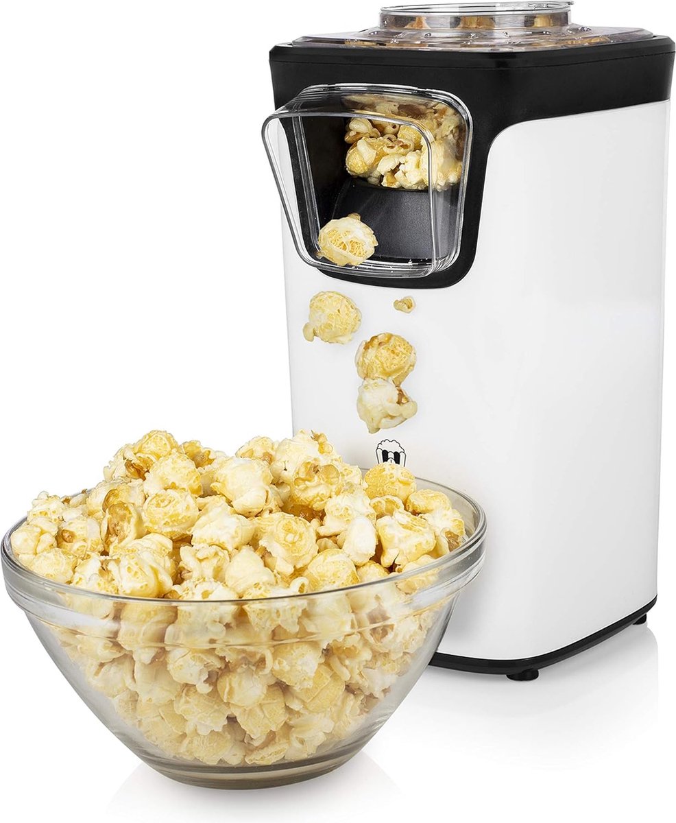 Popcornmachine – Inclusief Maatbeker – Klaar in 3 minuten Wit