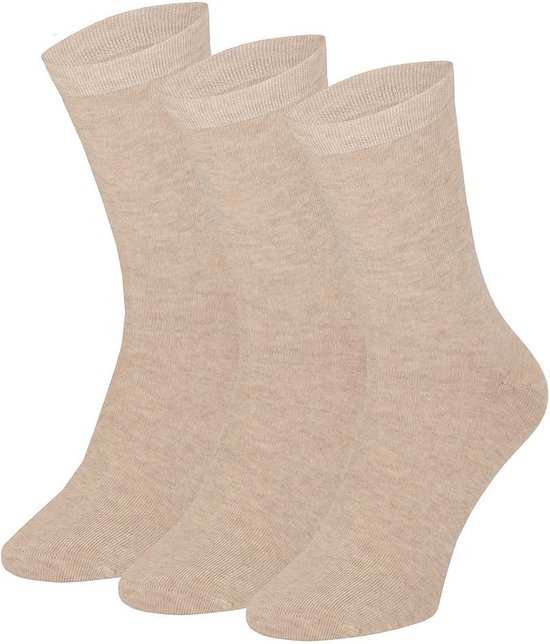 Apollo - Katoenen heren sokken - Licht beige - Maat 40/46 - Herensokken maat 43 46 - Sokken heren - Sokken heren 43 46 - Sokken