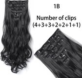 *** Krullend Clip-in Hair Extensions Set - 18 Clips - 61 cm Lang - Langer Haar - van Heble® ***
