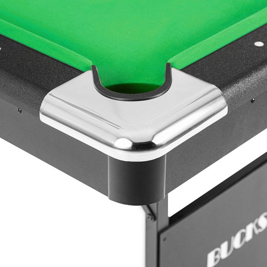 BuckShot Pooltafel Atlanta 6ft - Inklapbare poten - Groen — afbeelding 4