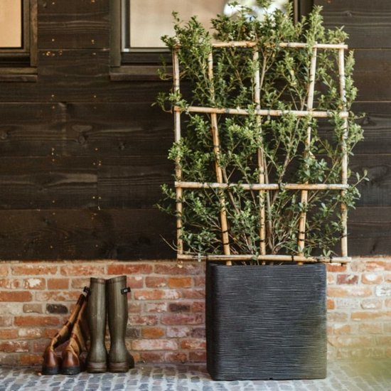 Capi Europe Bloempot vierkant Rib NL 40x40x40 Antraciet