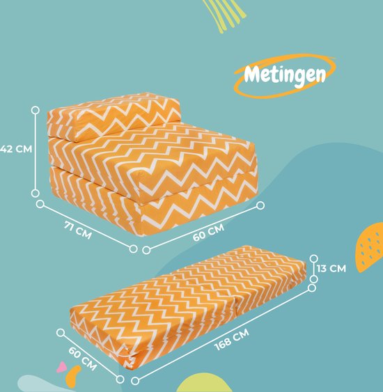Opvouwbare Kinder Matras – Logeermatras Kinderen – Vouwmatras – Zetelbed Kinder – Slaapbank – Logeerbed – Kindermatras