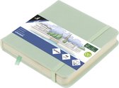 Kangaro schetsboek - 12x12cm - mint - PU hardcover - met elastiek en lint