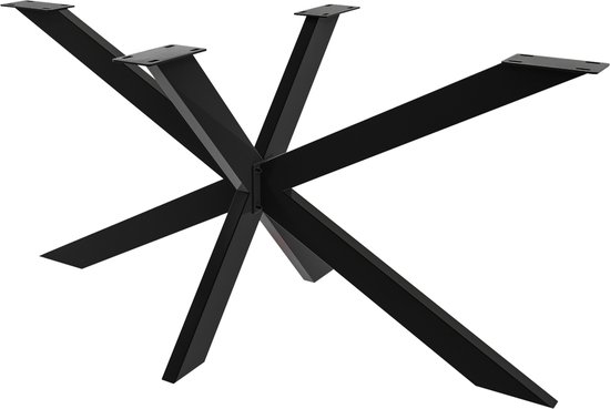 CLP Ervin Pieds de table - Cadre de table - Base de table - Revêtement en poudre - Métal - noir L