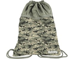 BeUniq gymtas - rugzak - sporttas - 46x37 cm - camouflage print - premium kwaliteit - zwemtas