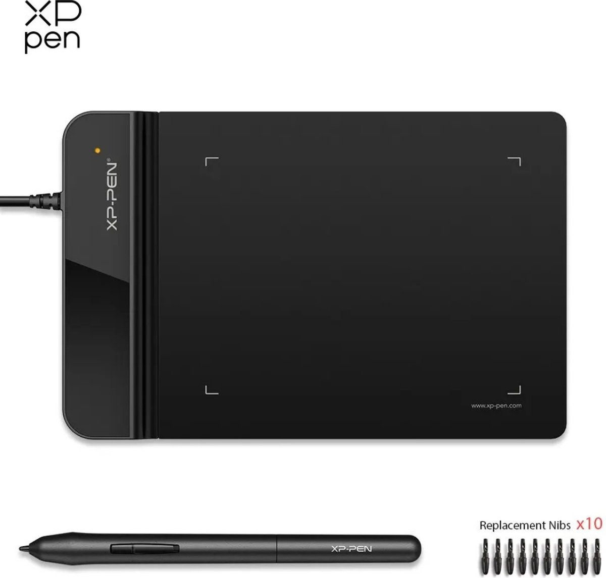XPPen® G430S Grafische Tekentablet - 8192 Drukgevoeligheidsniveaus - Batterijvrije Stylus - Windows/Mac Compatibel