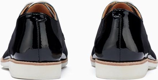Rollie | Femmes | Chaussure à lacets | Derby Super Soft Noir Verni Froissé | Taille 40