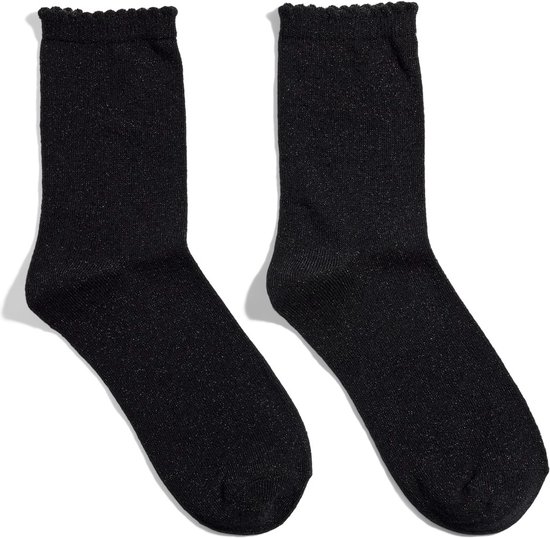 Pieces dames sokken 1-pack - Glitter -onezise - DS17078534 - Zwart.