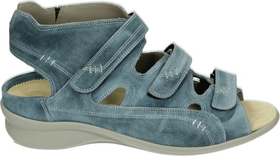 Durea 7272 H - Platte sandalenDames Sandalen - Kleur: Blauw - Maat: 41