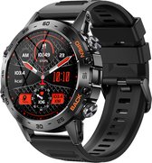WizBay Premium Select™ Sport Smartwatch 1.39inch TFT - Bluetooth Call - Magnetic Laden - Dynamic Hart Monitor - O2 en Bloeddrukmeter - Multiple 100+ Sport Modi - Slaap Monitor - Message - Allu Zwarte Case - Zwarte TPU Band