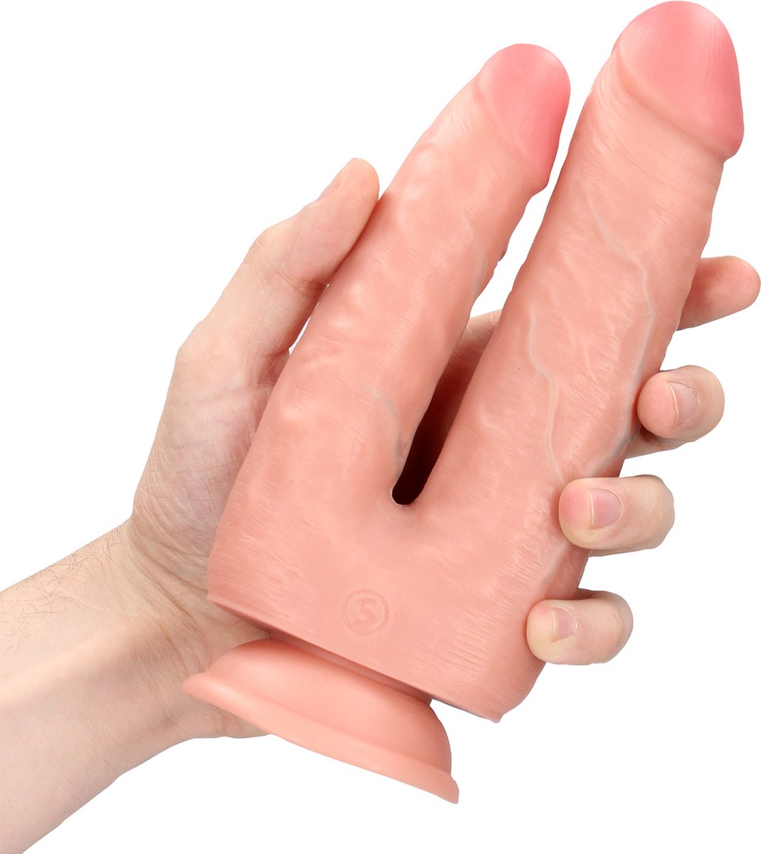 Goedkoopste Double Trouble Dildo 12,7/15,2 cm - Beige