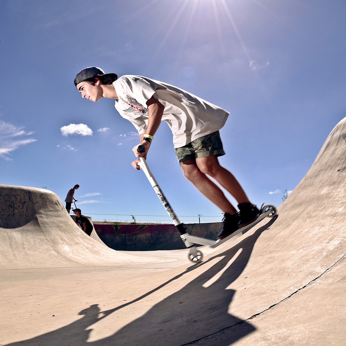Street Surfing Torpedo Stuntstep Beginner – Freestyle Trickstep – 100 mm Wielen – Skatepark Pro Scooter – Rood