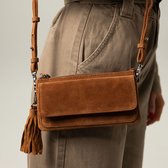 Manfield - Cognac suède clutch