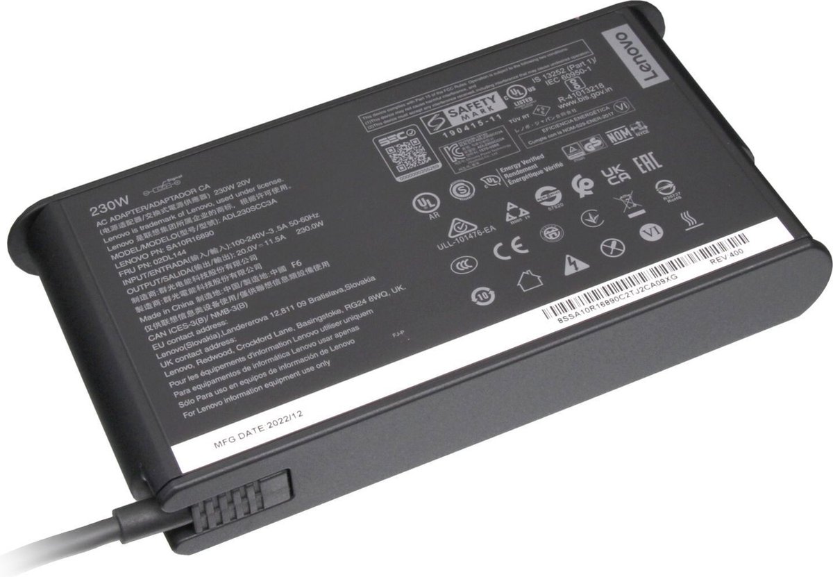 Lenovo 02DL144 oplader 230W - klein