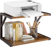 SHOP YOLO-Boekenrek- Printer Plank - Scanner Bestanden- Multifunctionele Bureau Organizer-Boeken-Donkergrijs