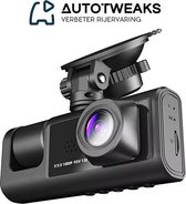 AutoTweaks Cam3 Pro dashcam voor auto met achter camera - FullHD resolutie - Parkeerbeveiliging - 170 graden kijk lens - motion detectie - 32gb MicroSD - Nachtzicht - 2024 model