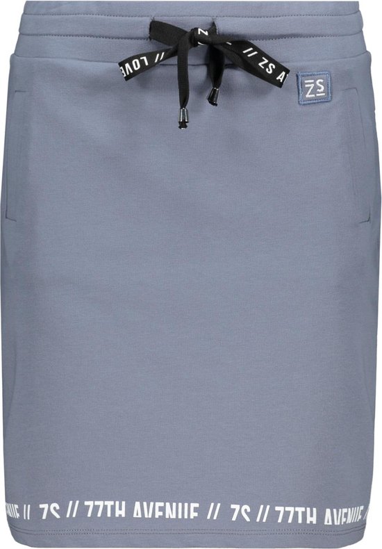 Zoso Rok Sporty Skirt With Print 242 Simone 1030/0016 Grey Blue/ White Dames Maat - L