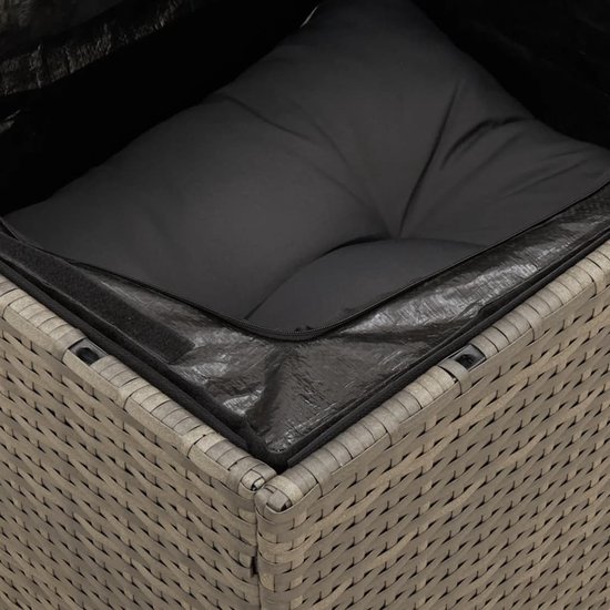 vidaXL - 12 pièces - Ensemble de salon - avec - coussins - poly - rotin - gris