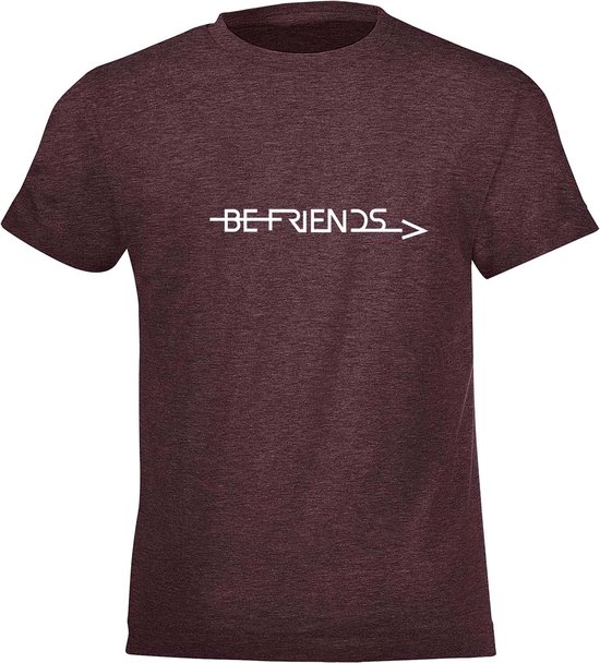 Be Friends T-Shirt - Be Friends - Vrouwen - Bordeaux - Maat S