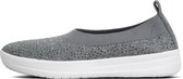 FitFlop™ Crystal™ Uberknit Ballerina Charcoal / Dusty Grey - Maat 36