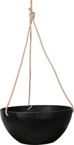 Artstone - Hanger Fiona - 31x15 - Zwart - Bloempot voor binnen en buiten - Milieuvriendelijk - Sterk en licht - Met drainagesysteem