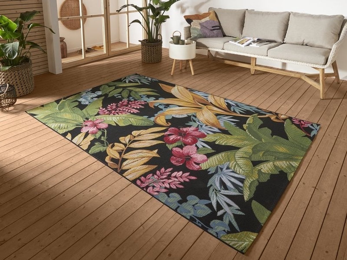 Flycarpets Flair Binnen & Buitenkleed Vloerkleed Tropical Flamingo - Multi - 120x180 cm