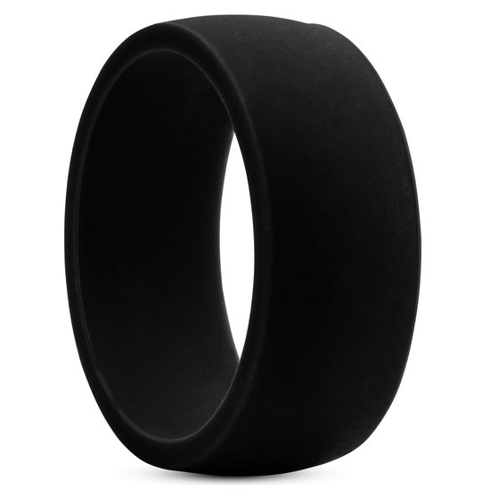 Lucleon - Zwarte siliconen ring voor heren