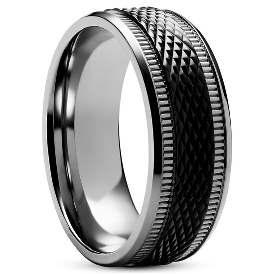 Lucleon - Aesop - Zilverkleurige titanium ring voor heren