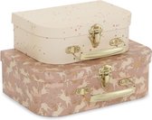 Konges Sløjd koffertjes - Set van 2 - Unicorn blush/Etoile Multi