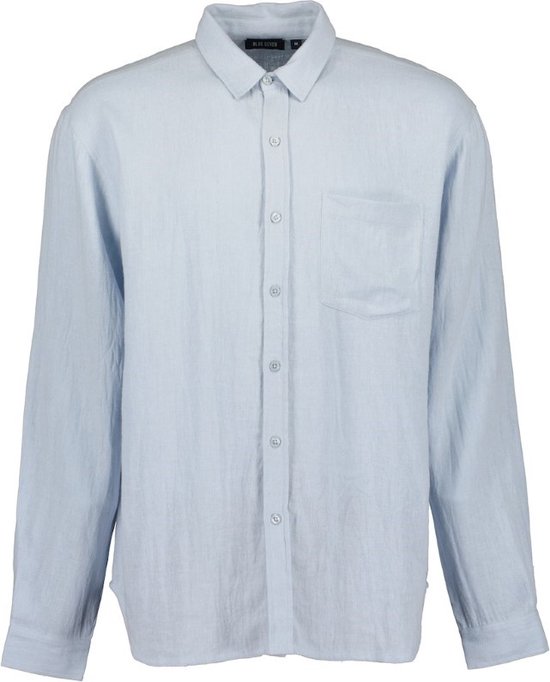 Blue Seven heren blouse - overhemd heren - 341011 - lichtblauw - lange mouwen - maat XXL