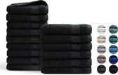 Handdoeken 15 delig set (9 stuks 50x100 + 6 stuks 70x140) - Hotel Collectie - 100% katoen - zwart