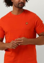 Lyle & Scott Plain T-shirt Polo's & T-shirts Heren - Polo shirt - Oranje - Maat XS