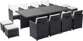 Concept-U - Tafel en stoelen 12 backy backless cv cv zwart/wit MONACO