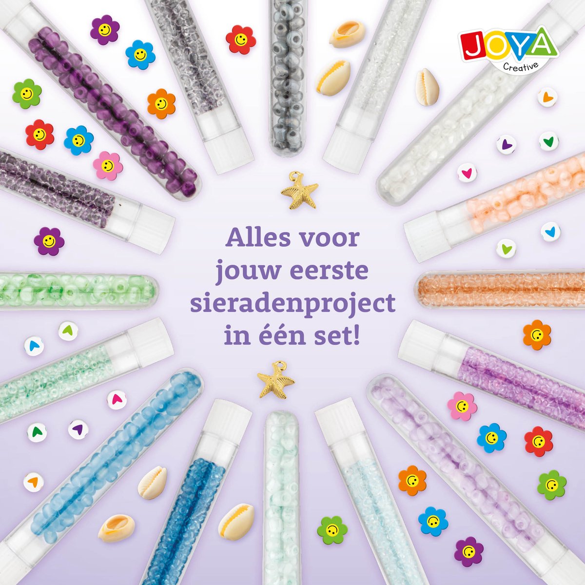 Kralen Set - Sieraden Maken Starterspakket - 16 Verschillende Kralen & Accessoires - Foam Bloemen & Bedels Inbegrepen - Ideaal voor Armbanden en Kettingen - Creatief Speelgoed voor Meisjes vanaf 6 jaar - Joya Creative — afbeelding 3