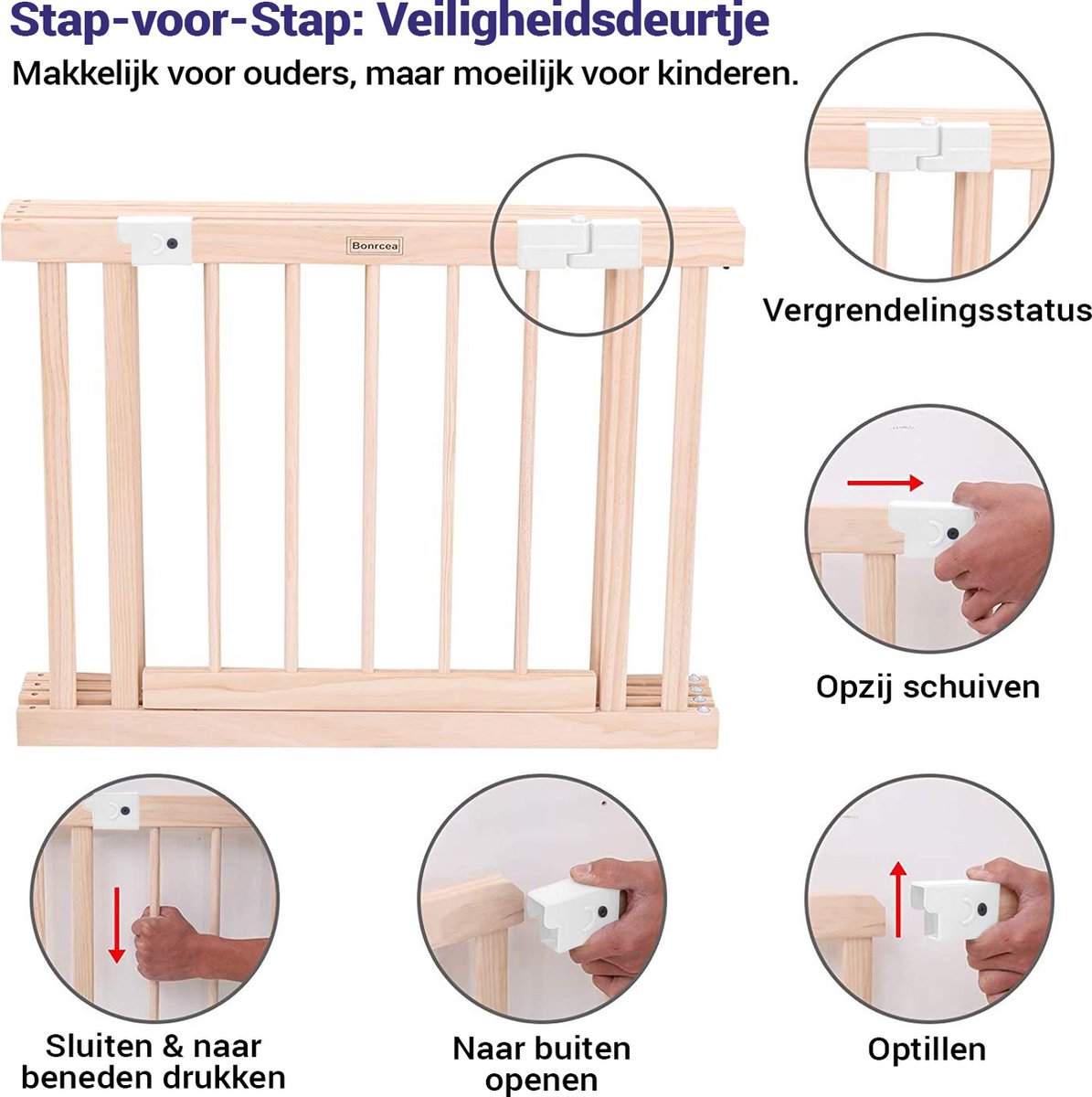 Houten Grondbox Baby & Extra Dikke Speelmat - 140x200 cm - Stabiele, Ongelakte Babybox met Deurtje - Eenvoudige Montage & Demontage (10 min) – foto 6