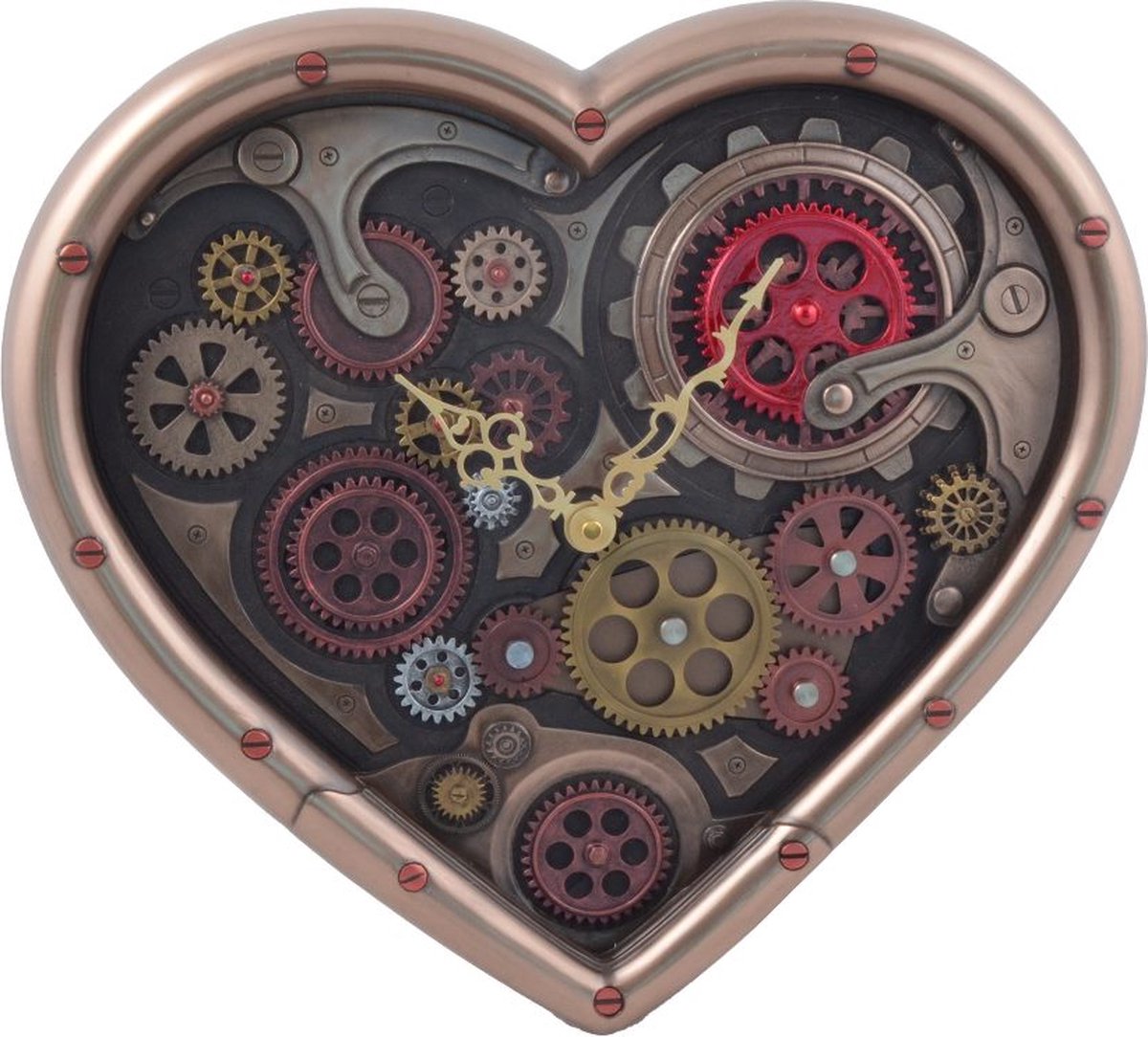 Boutique Trukado - Steampunk Hart Wandklok Time of Love - (hxbxd) ca. 37cm x 40cm x 6cm