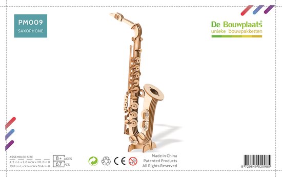 Bouwpakket 3d Puzzel Saxofoon
