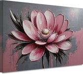 Bloem wanddecoratie - Natuur portret - Schilderijen canvas Spatten - Modern schilderij - Muurdecoratie canvas - Kantoor decoratie 90x60 cm