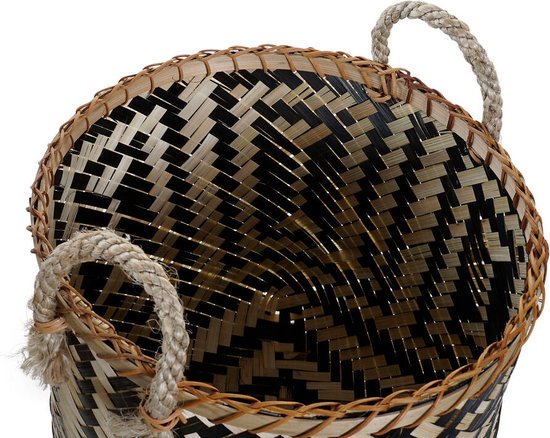 Basket spelset DKD Home Decor Polyester Koloniaal Bamboe (37 x 34 x 28,5 cm)