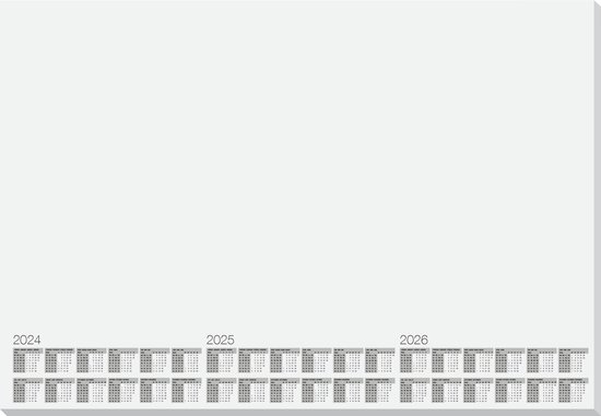 Foto: Kangaro bureauonderlegger wit 30 vel kalender 24 25 26 595x410mm 5 stuks k 0014p224
