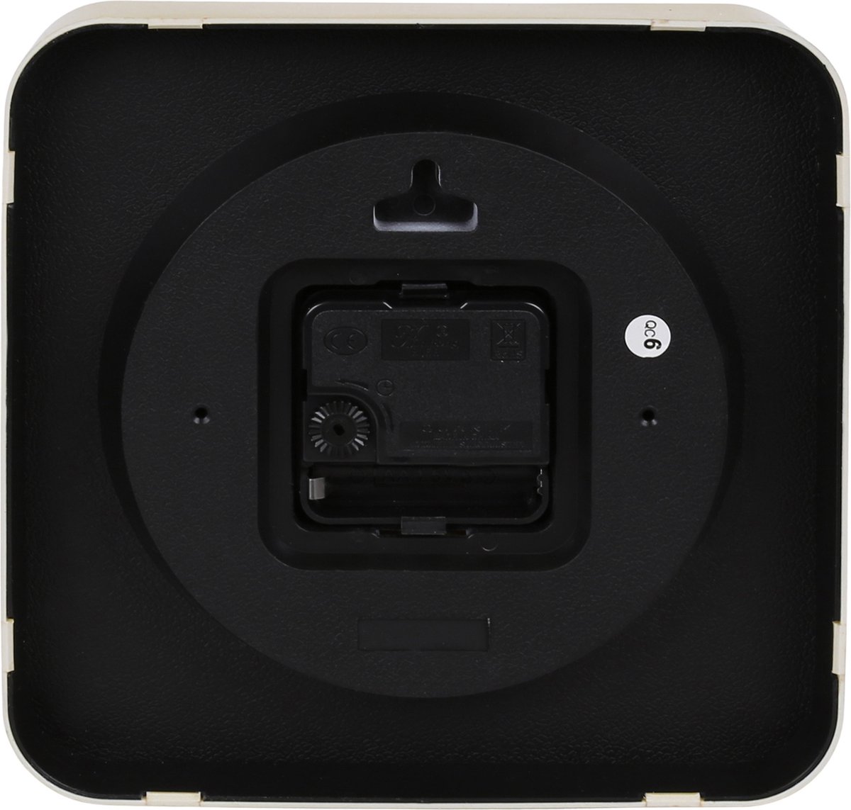 Egel Wandklok, Vierkante Analoge Klok voor Kinderen 20,2x20,2 cm