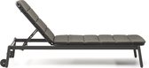 Kave Home - Ligstoel voor buiten Marcona van aluminium met een zwart geverfde afwerking
