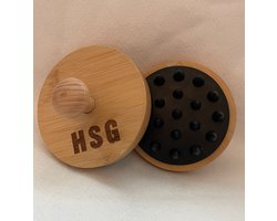 Hoofdmassage Scalp -Scalp Massager Bamboe - Scalp Brush – Hoofdmassage - Hoofdhuid Massage Borstels – Siliconen Haarborstel – Haargroei